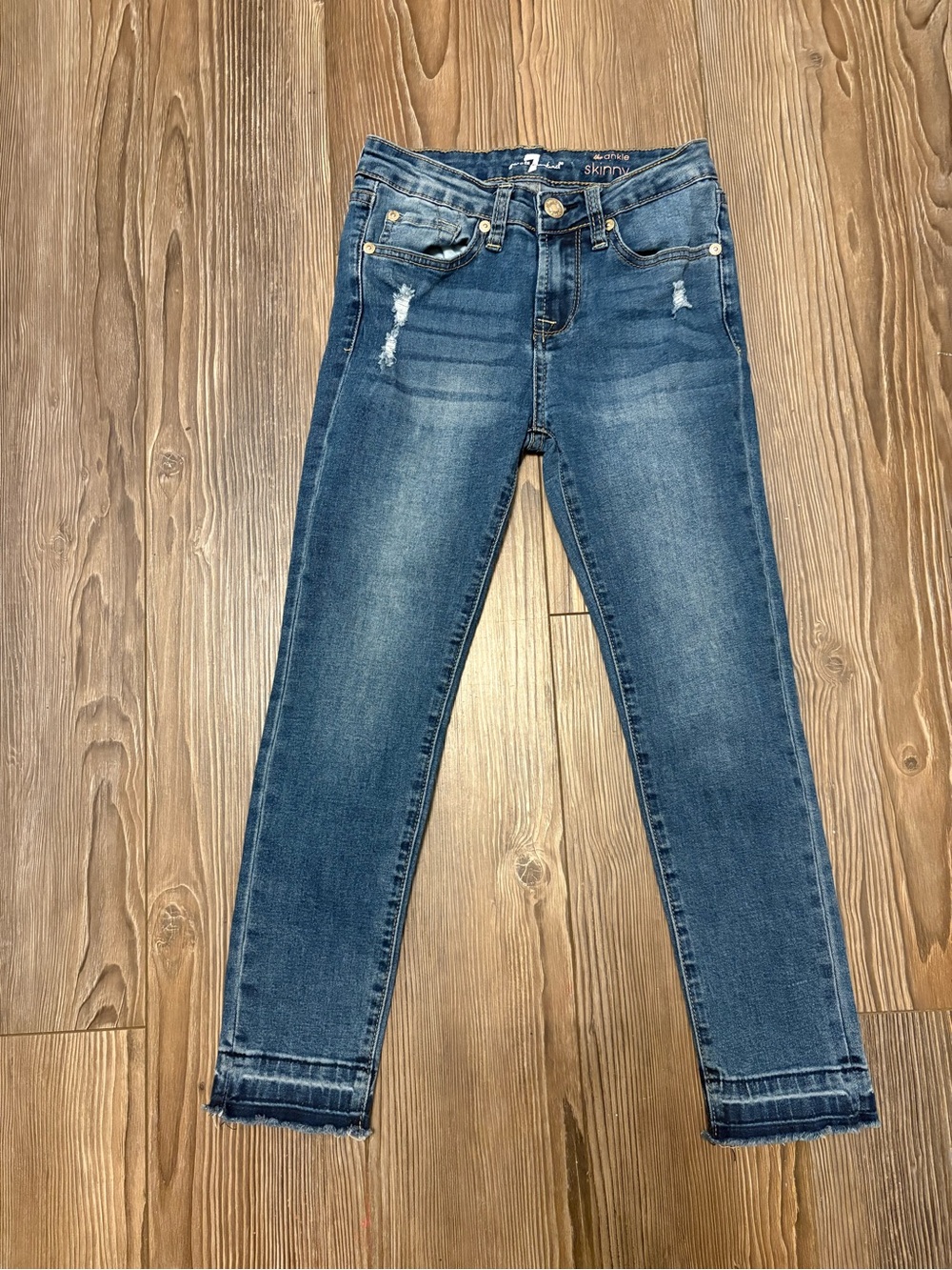7 For All Mankind Dark Blue Skinny Jeans